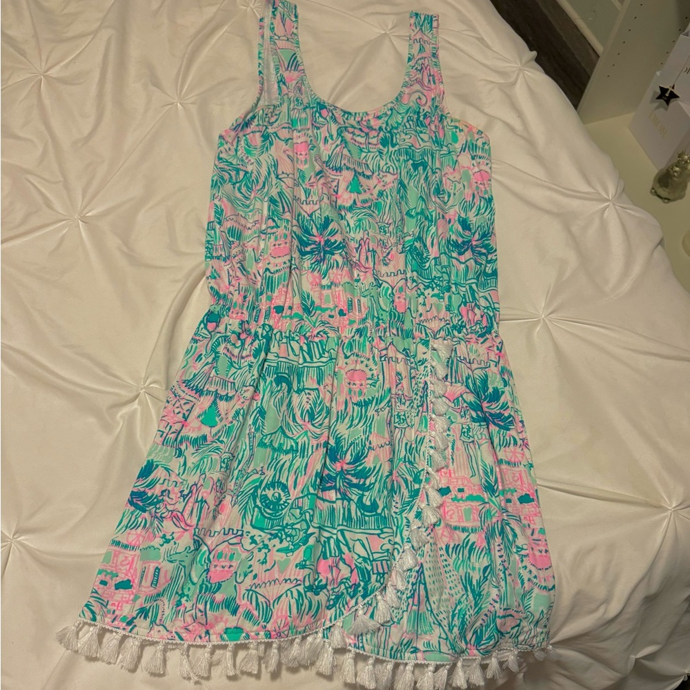 Lilly Pulitzer Jarrett Romper Colorful Camelfaluge